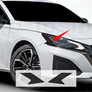 HDUSA 2019-2025 Fits Nissan Altima Front Head Light Side Marker Precut Dark Vinyl Tint Black Out Overlay Accessory Decals 2020 2021 2022