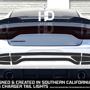 HDUSA Fits Dodge Charger 2015-2023 Tail Light Rear Racetrack Precut Dark Blackout Vinyl Tint Overlay 2016 2017 2018 2019 2020 2021 22 2023