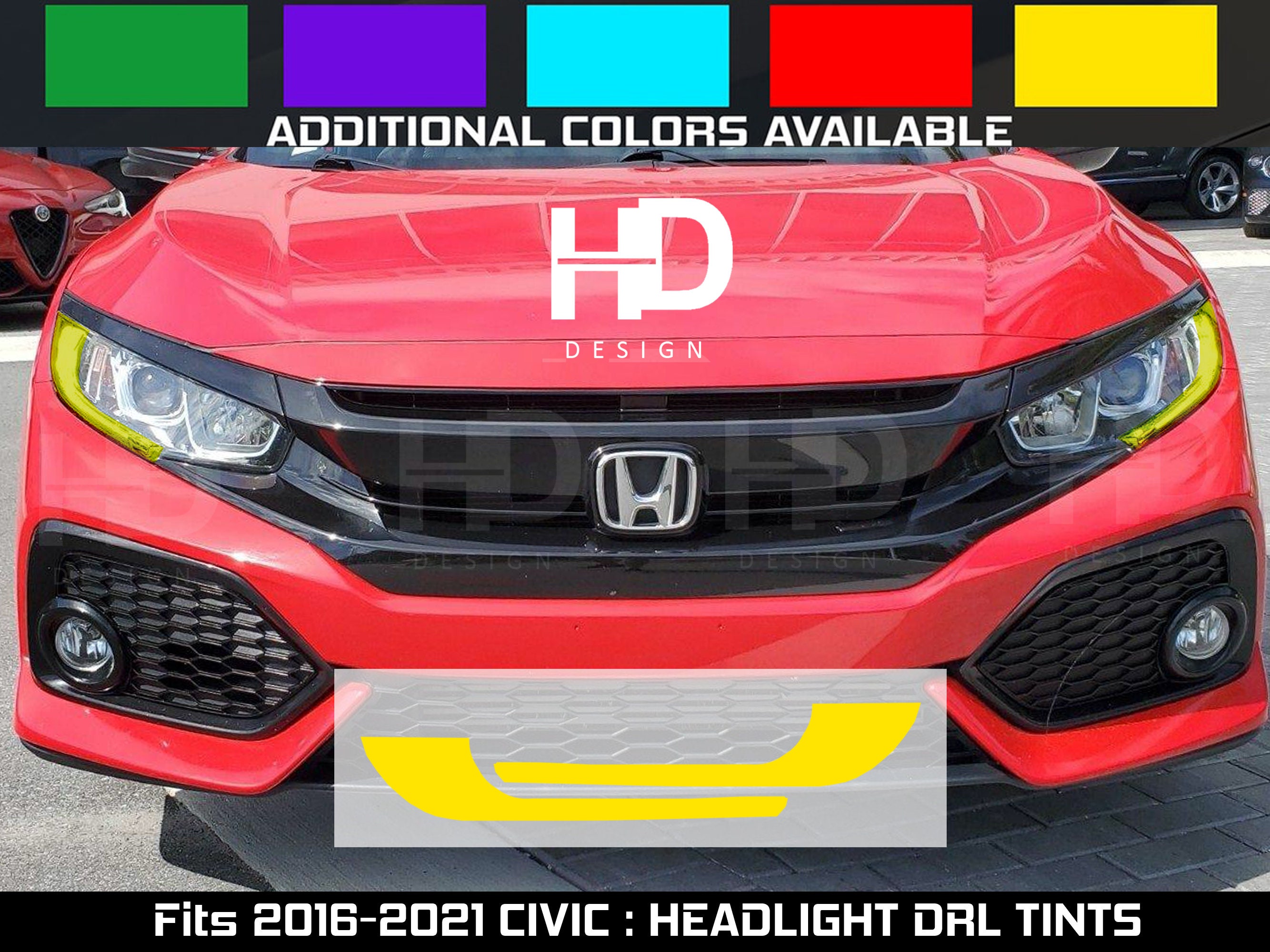 Front Sides Precut Honda Civic Hatchback 2017-2018 Window Tint Kit 