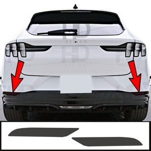 HDUSA Fits Ford Mach-E Rear Reflectors Bumper Precut Dark Decals Vinyl Tint Overlay Out Tail Light 2021-2025 2022 2023 2024 Mach E Mustang