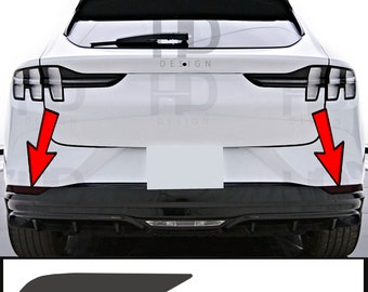 HDUSA Fits Ford Mach-E Rear Reflectors Bumper Precut Dark Decals Vinyl Tint Overlay Tail Light 2021-2026 2022 2023 2024 2025 Mach E Mustang