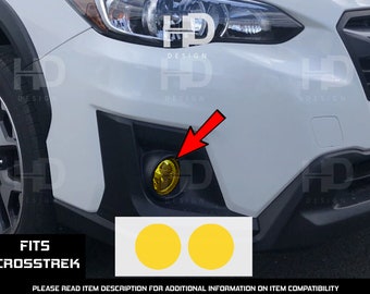 HDUSA For 2018-2023 Crosstrek XV Fog Lights Front Precut Yellow Vinyl Tint Red Green Overlay Decals Fits Subaru 2018 2019 2020 2021 2022