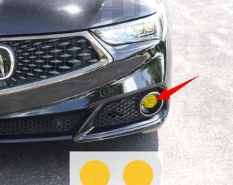 HDUSA Fog Light Yellow Precut Dark Red Colors Vinyl Tint Decals ppf Overlay A-Spec 2015 2016 2017 2018 2019 2020 Fits Acura TLX