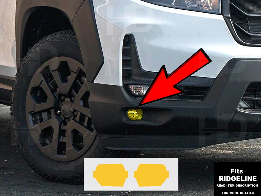 Yellow Ridgeline HDUSA Fits Honda Ridgeline 2021-2026 Fog Light Front Yellow Precut Red ...