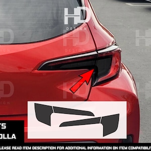 HDUSA Fits Toyota Corolla Hatchback 2023 2024 2025 Tail Light Rear Precut Dark Vinyl Tint Red Decals Transparent Blacked out Overlay