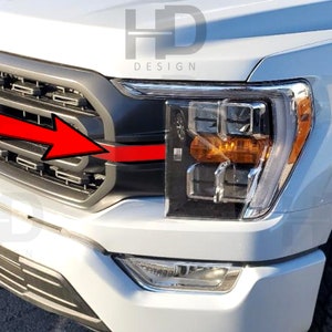 HDUSA Decals Inlay Fits Ford F-150 XLT 2021-2023 Front Grille Side Accent Decal Vinyl Overlay 2021 2022 2023