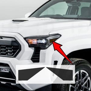 HDUSA For Tacoma 2024 2025 Headlight Front Side Marker Decals Vinyl Dark Tint or Black Overlays For Toyota Tacoma 4th Gen