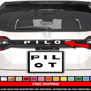 HDUSA Tailgate PILOT Decals Letters Fits 2023 2024 2025 2026 Honda Pilot Colors Rear Overlay Vinyl Letters Accessories Stickers Graphics