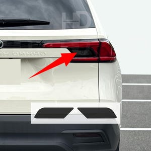 HDUSA Fits Toyota Grand Highlander 2024 2025 Tail Light Reverse Light Area Tint Precut Dark Out Decals Vinyl Tint Overlay 2024