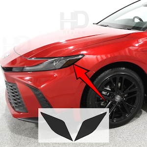 HDUSA Fits Toyota Camry 2025 Headlight Front Side Marker Precut Dark Blacked out Vinyl Tint Overlay 2025