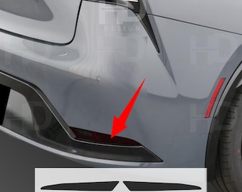 HDUSA For 2023-2026 Toyota Prius Rear Bumper Reflector Area Precut Dark Vinyl Tint Overlay Dark Out 2023 2024 2025