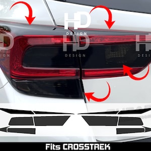 HDUSA For Crosstrek 2018-2023 XV Rear Tail Light Precut Dark Black Vinyl Tint Overlay Fits Impreza 2017+ Subaru 2019 2020 2021 2022 2023