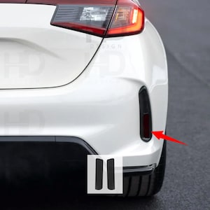 HDUSA Fits 2023 2024 2025 Honda Civic Type R Hatchback Bumper Reflectors Inner Rear Precut Dark Tint Decal Vinyl Tint Overlay