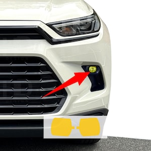HDUSA For Grand Highlander Fog Light Yellow Precut Dark Vinyl Tint Overlay 2024 2025 Fits Toyota Grand Highlander