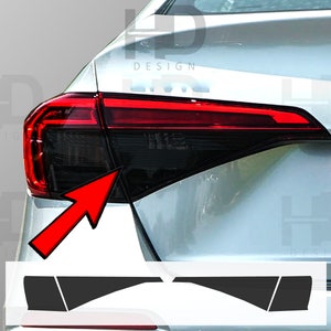 HDUSA Fits 2022 2023 2024 2025 Honda Civic Sedan Taillight Reverse Inner Rear Precut Dark Ppf Decal Vinyl Tint Overlay