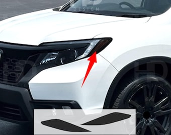 HDUSA Fits Honda Passport 2019-2021 Front Side Headlight Dark Precut Blacked out Vinyl Tint Decal Overlay 2019 2020 2021