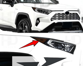 HDUSA For RAV4 2019-2021 Front Head Light Side Marker Precut Dark Vinyl Tint Decals Transparent Overlay 2019 2020 2021 2022 Side Marker
