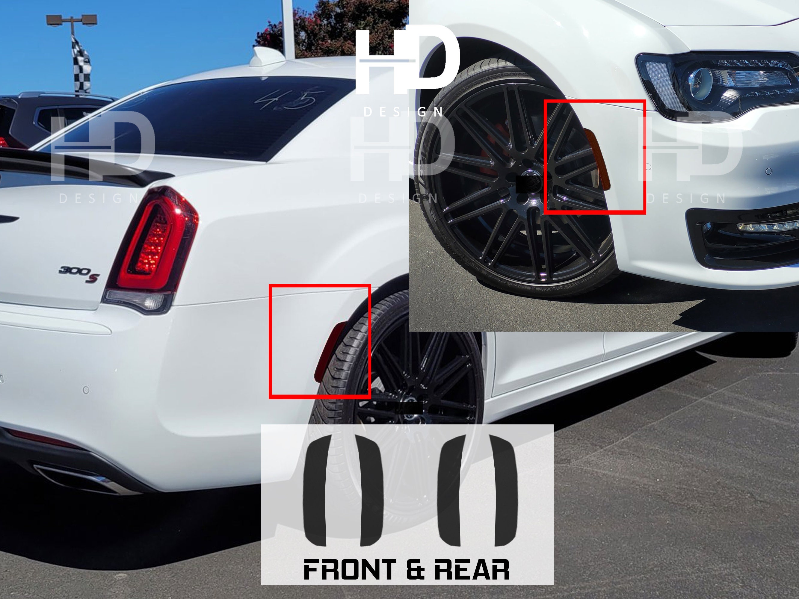 thumbnail image 2 of Smoke LED Side Marker Lights For 2015-2023 Chrysler 300/300C (Front & Rear, Set Of 4) 2 of 3