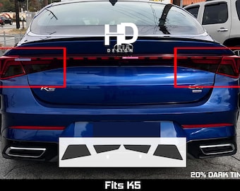 HDUSA For 2021-2024 Kia K5 Tail Light Rear Dark Vinyl Tint Accessories Dark Out Stickers Overlay Decals 2022 2023
