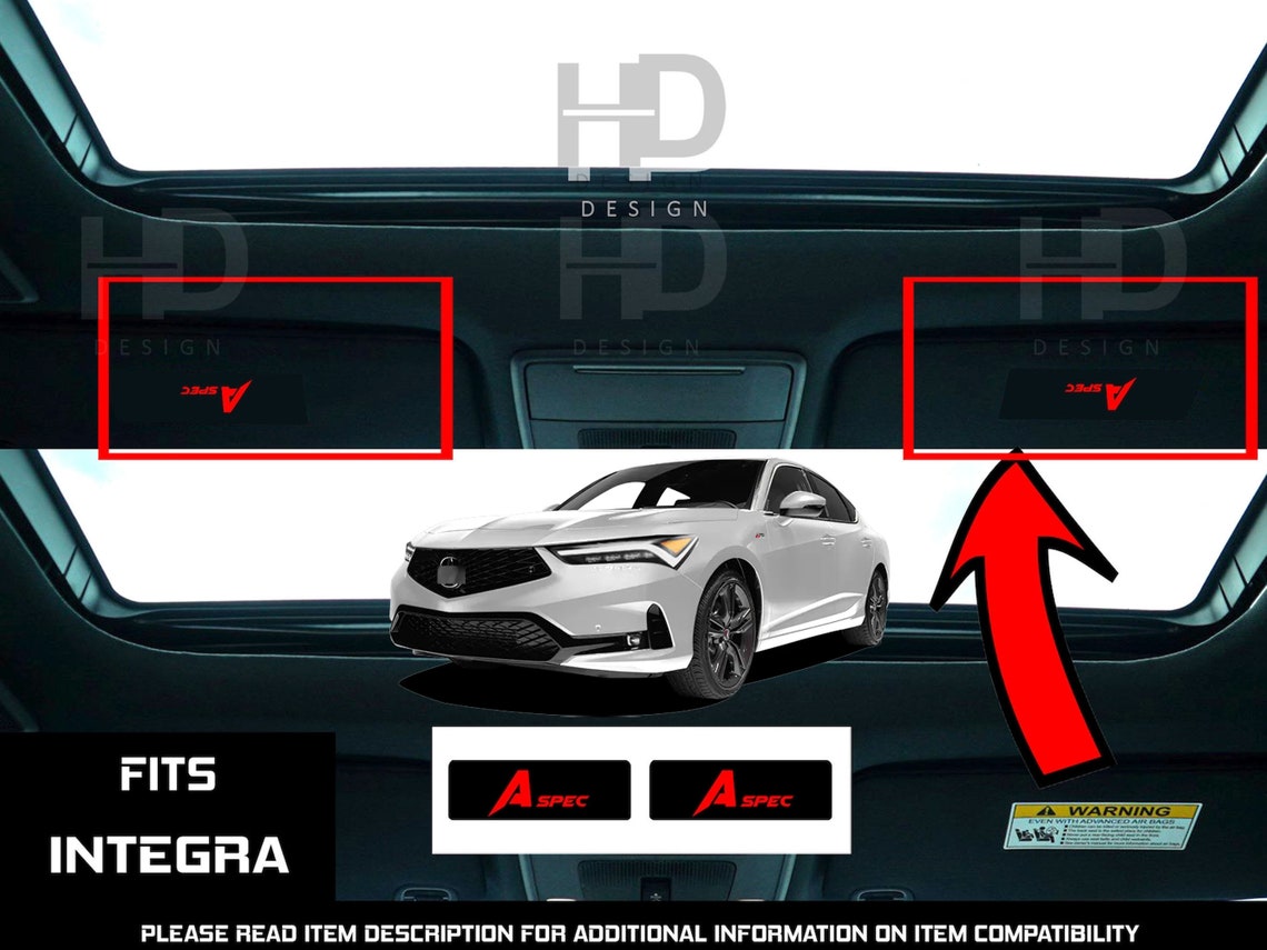 HDUSA For Acura Integra 2023 2026 ASPEC Front Sun Visor Delete Warning Il 1ohd 
