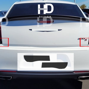 HDUSA Fits Chrysler 300 2015-2023 Tail Light Rear Precut Dark Tint Blacked out Vinyl Tint Overlay 2015 2016 2017 2018 2019 2020 2021 2022