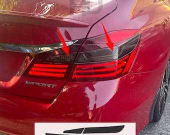 HDUSA Fits Accord 2016-2017 Tail Light Rear Precut Dark Decal Vinyl Tint Overlay 2016 2017 Dark blacked out For Honda
