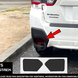 HDUSA For 2018-2023 Crosstrek XV Rear Reflectors Lower Precut Dark Black Decals Vinyl Tint Overlay Fits Subaru 2018 2019 2020 2021 2022