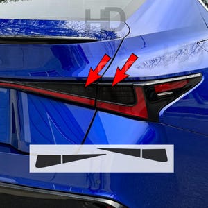 HDUSA Fits Lexus IS300 IS350 IS500 2021 2022 2023 2024 2025 Sedan Tail Light Rear Precut Dark Vinyl Tint Decals Transparent Overlay F Sport