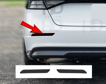 HDUSA Fits 2023-2026 Honda Accord Rear Bumper Reflectors Dark Tint Vinyl Decals Precut Insert ready 2023 2024 2025