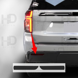 HDUSA Fits Chevrolet Tahoe 2021-2024 Rear Reflectors Bumper Side Markers Precut Dark Vinyl Tint Overlay Decal 2021 2022 2023