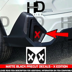 HDUSA For 2024 2025 Crosstrek Impreza X-Style Rear Reflectors Lower Precut Matte Black Decals Vinyl Overlay Fits Subaru 2024 2025