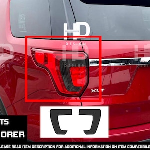 HDUSA Fits Ford Explorer 2016-2019 Tail Light Rear Precut Dark Tint Vinyl Back Tint Overlay Decal 2016 2017 2018 2019