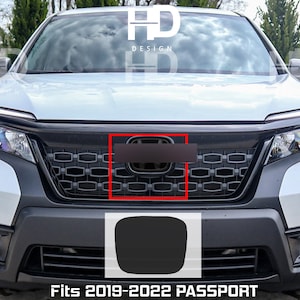 HDUSA Fits Honda Passport 2019-2022 Front Dark Precut Red Blacked out Vinyl Tint Decal Overlay 2019 2020 2021 2022 Compatible to Emblem