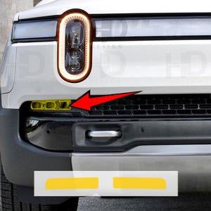 HDUSA For Rivian R1T R1ST Headlight Fog Light Yellow Precut Dark Red Colors Vinyl Tint Decals ppf Overlay 2022 2023 2024 2025