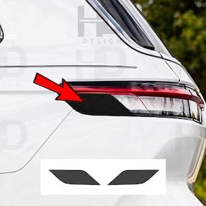 HDUSA Fits 2021-2025 Jeep Grand Cherokee L Tail Light Side Marker Corner Rear Overlay Precut Dark Blacked Vinyl Tint Overlay 2021 2022 2023
