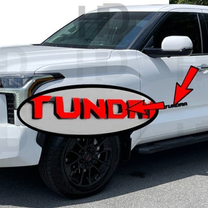 HDUSA For Tundra Front Side Door Emblem Decals Overlay Vinyl More Colors Off Road Fits 2022-2025 Toyota Tundra 2022 2023 2024