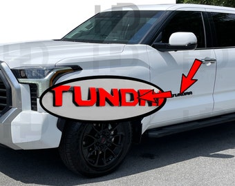HDUSA For Tundra Front Side Door Emblem Decals Overlay Vinyl More Colors Off Road Fits 2022-2026 Toyota Tundra 2022 2023 2024