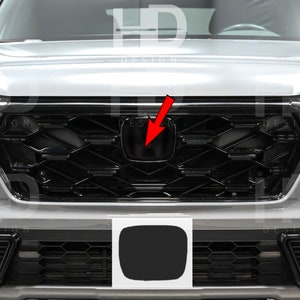 HDUSA Fits Honda CR-V 2023 2024 2025 Front Square Red Precut Dark Blacked out Red Vinyl Tint Decal Overlay 2023 2024 Compatible to Emblem