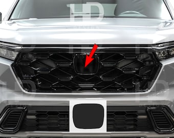 HDUSA Fits Honda CR-V 2023 2024 2025 2026 Front Square Red Precut Dark Blacked out Red Vinyl Tint Decal Overlay Compatible to Emblem