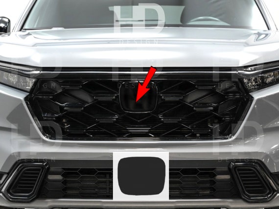 HDUSA Fits Honda CR-V 2023 2024 2025 2026 Front Square Red Precut Dark Blacked out Red Vinyl Tint Decal Overlay Compatible to Emblem