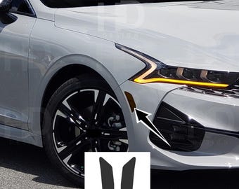 HDUSA For 2021-2024 Kia K5 Front Side Markers Amber Dark Out Vinyl Tint Accessories Dark Overlay Sticker Decal 2022 2023