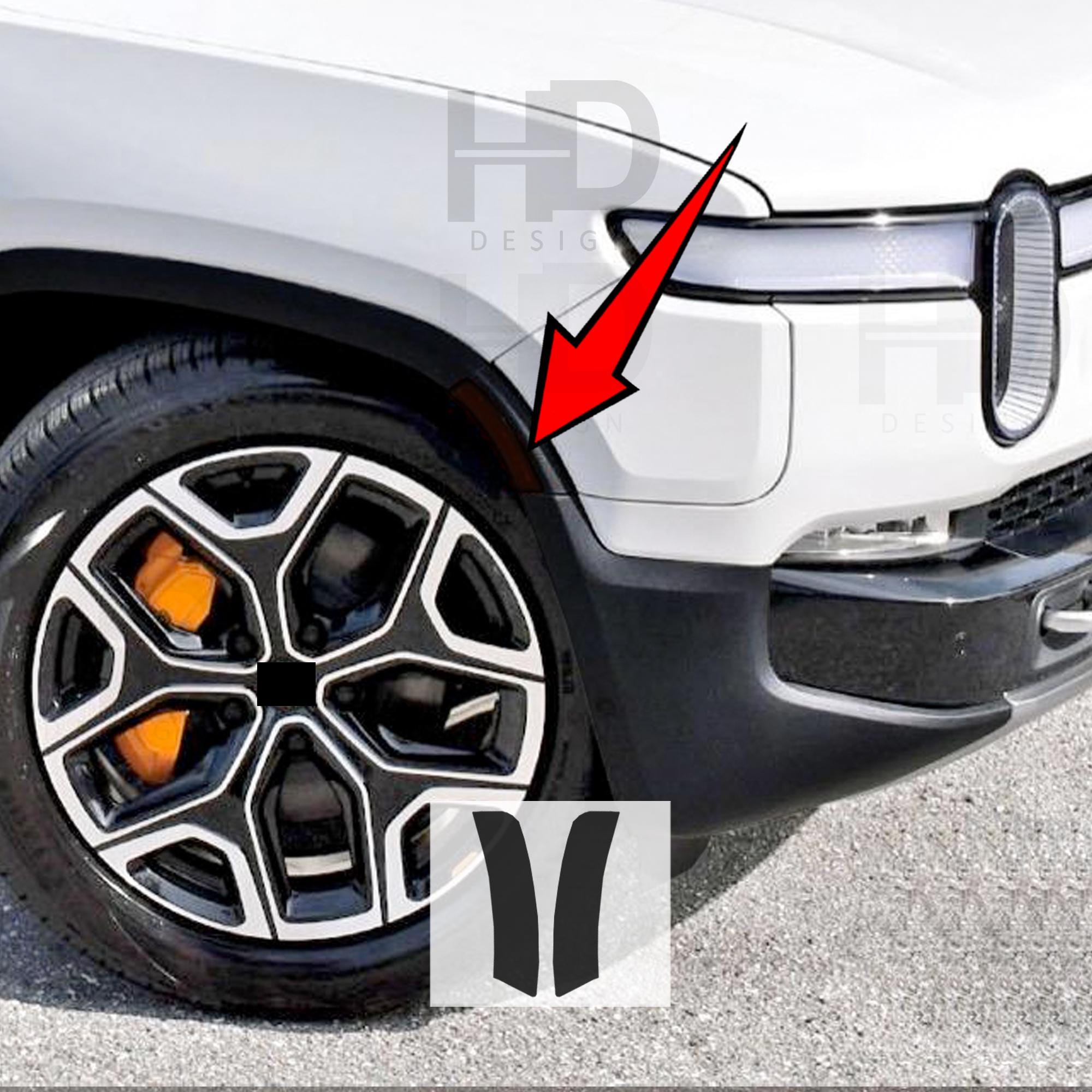 Custom Lettering For Rivian R1t HDUSA for Rivian R1T R1ST Side Marker Front Decals Precut Dark Red ...