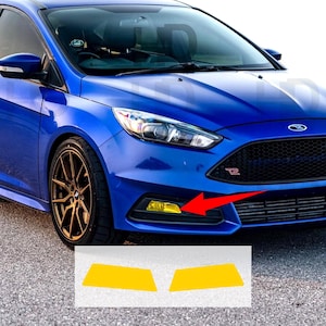 HDUSA Fits 2015-2018 Ford Focus ST Fog light Front Precut Yellow Dark Vinyl Tint Overlay Decal 2015 2016 2017 2018