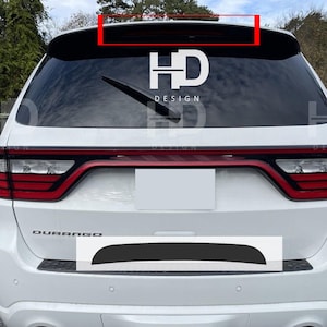HDUSA Fits Dodge Durango 2021-2025 3rd Brake Deck Light Dark Blacked out Tail Gate Vinyl Decals Tint Overlay 2021 2022 2023 2024