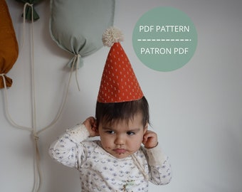 Birthday Hat - PDF Pattern / Chapeau d'anniversaire - Patron PDF