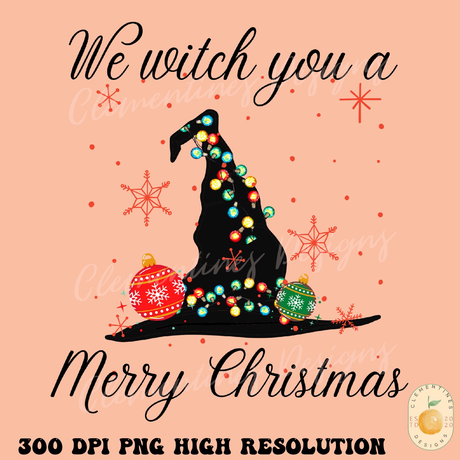 We Witch You a Merry Christmas Png Download Christmas Etsy