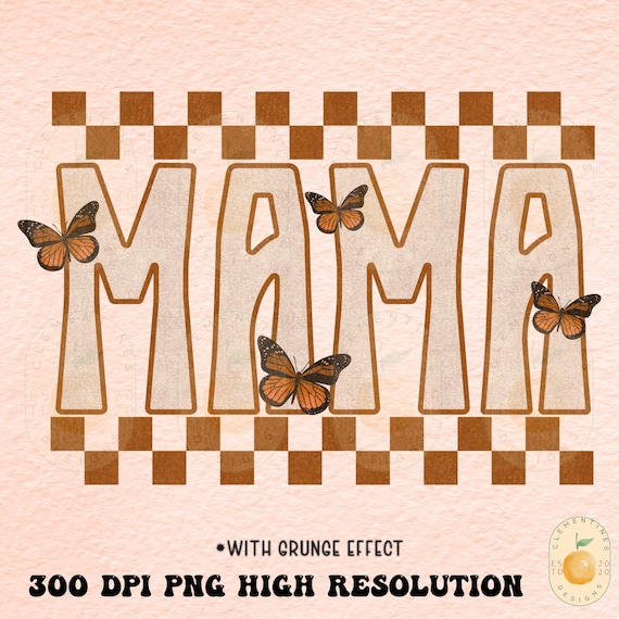 Retro Mama PNG: Boho Sublimation Design (Digital Download)