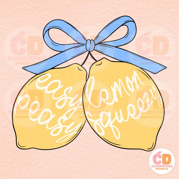 Easy Peasy Lemon Squeezy PNG: Retro Summer Shirt Design (Digital Download)