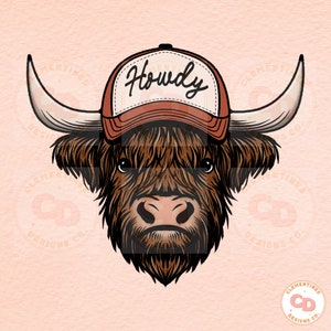 Howdy Cow PNG, Digital Download-Shirt Design-png sublimation,Retro sublimation,Trendy png,Western png,Cowgirl png,Cowboy png design