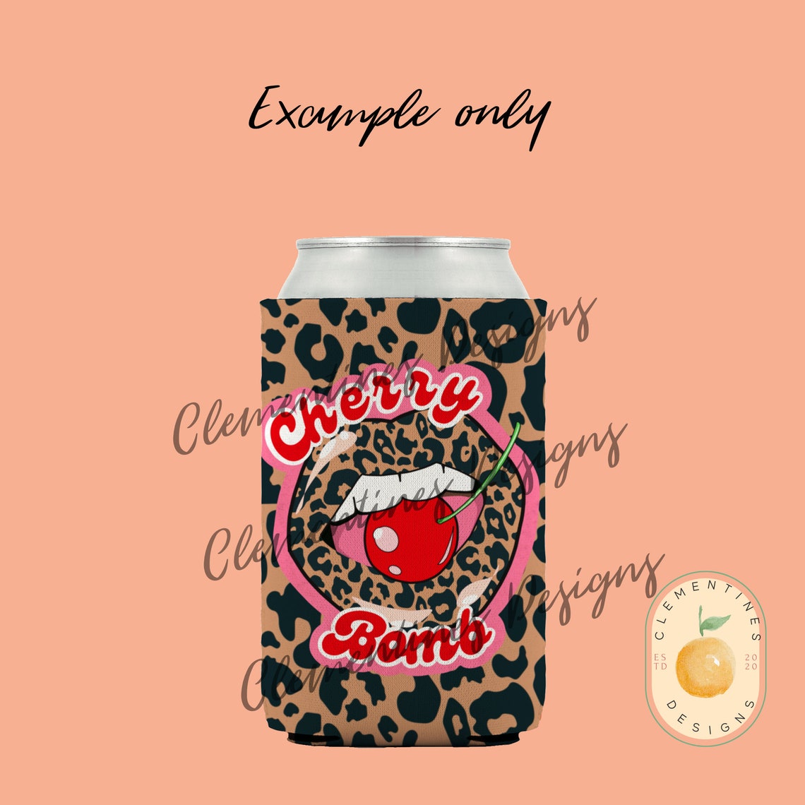 Cherry Bomb Can Cooler Template PNG Sublimation Designs | Etsy